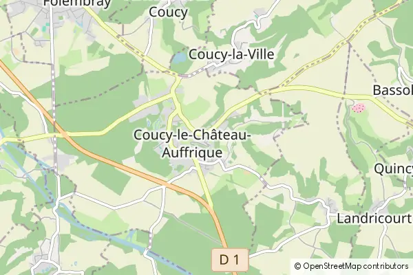 Karte Coucy-le-Château-Auffrique