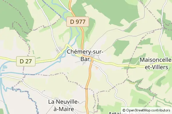 Karte Chémery-sur-Bar