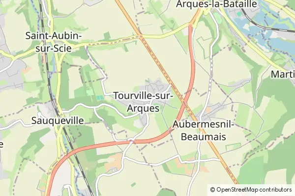 Karte Tourville-sur-Arques