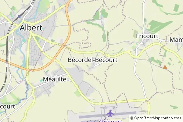 Karte Bécordel-Bécourt