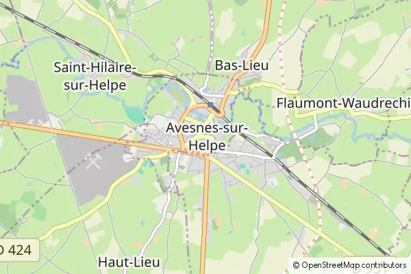 Karte Avesnes-sur-Helpe