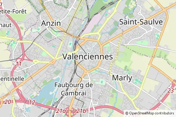 Karte Valenciennes