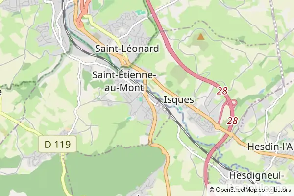 Karte Saint-Étienne-au-Mont