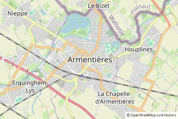 Karte Armentières