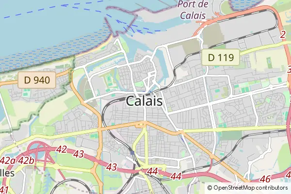 Karte Calais