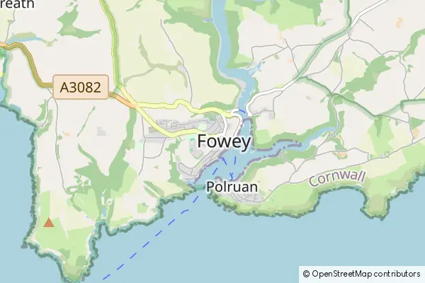 Karte Fowey