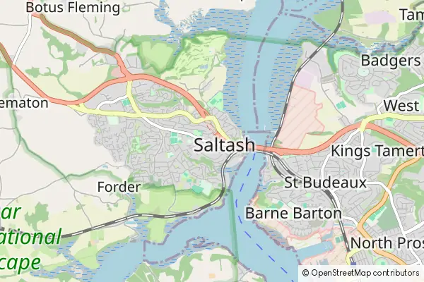 Karte Saltash