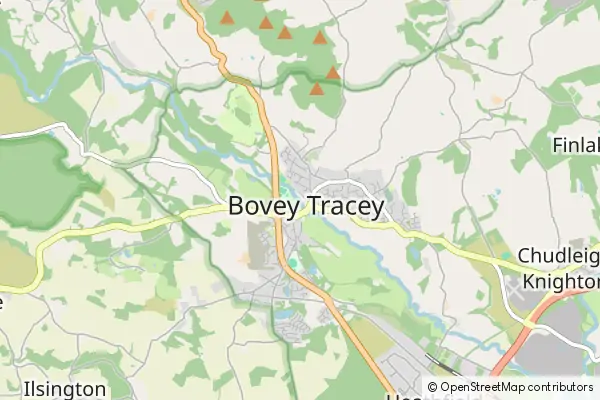 Karte Bovey Tracey