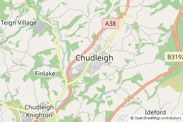 Karte Chudleigh