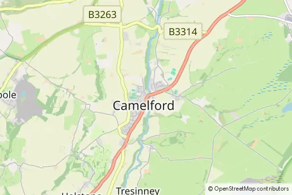 Karte Camelford