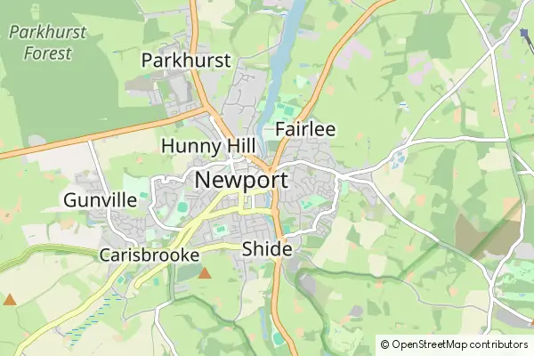 Karte Newport (England)