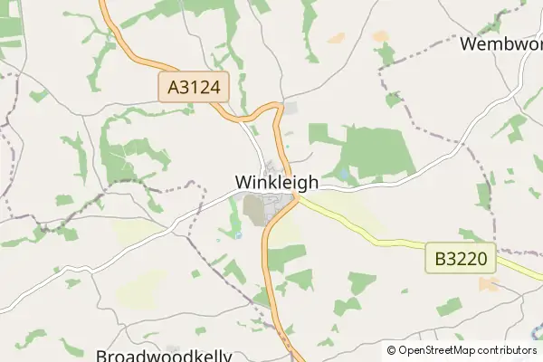 Karte: Winkleigh • © OpenStreetMap contributors Karte Winkleigh