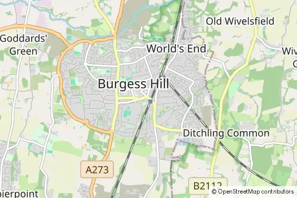 Karte Burgess Hill