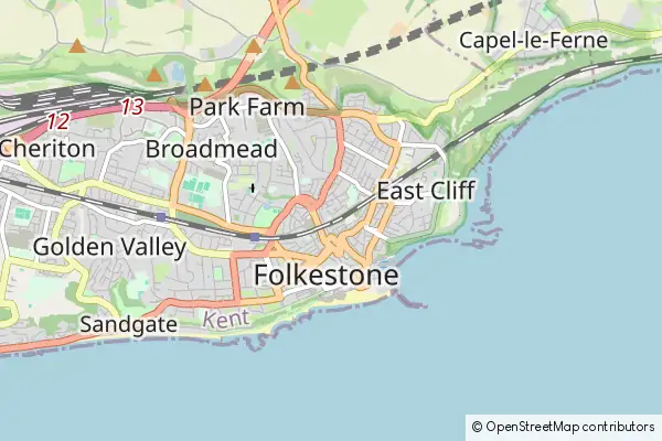 Karte Folkestone