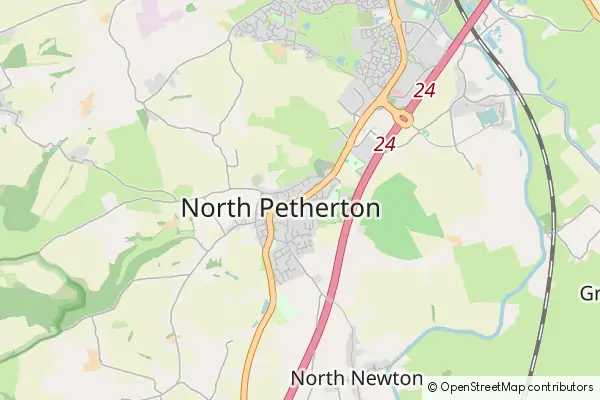 Karte North Petherton