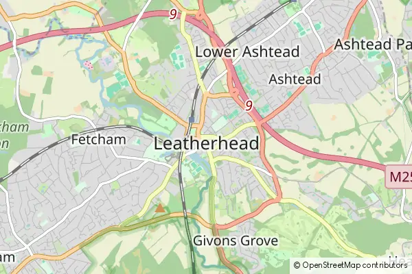Karte Leatherhead
