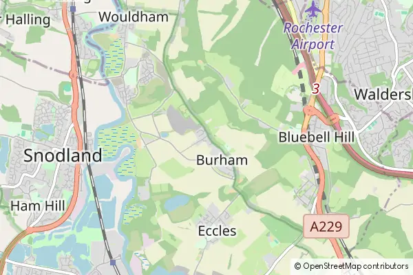 Karte: Burham • © OpenStreetMap contributors Karte Burham