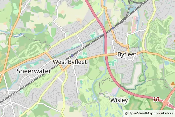 Karte West Byfleet