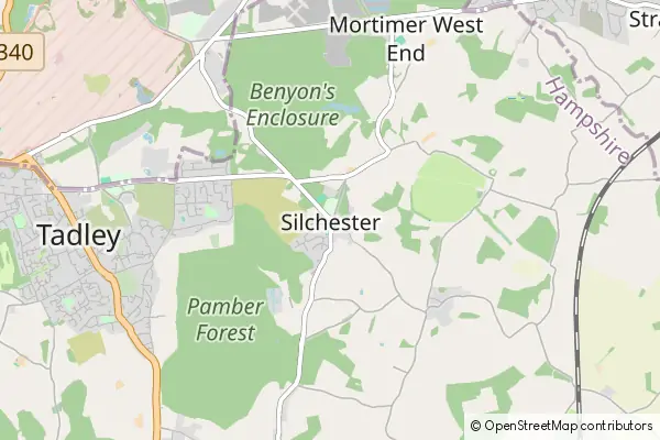 Karte: Silchester • © OpenStreetMap contributors Karte Silchester