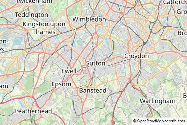 Karte: London Borough of Sutton • © OpenStreetMap contributors Karte London Borough of Sutton