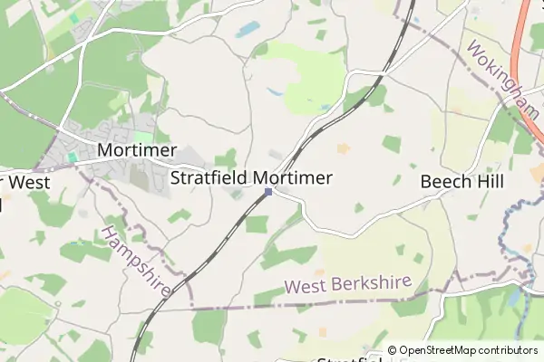 Karte Stratfield Mortimer