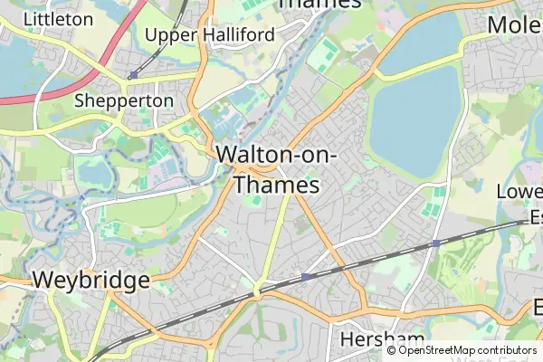 Karte Walton-on-Thames