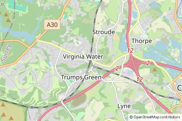 Karte Virginia Water