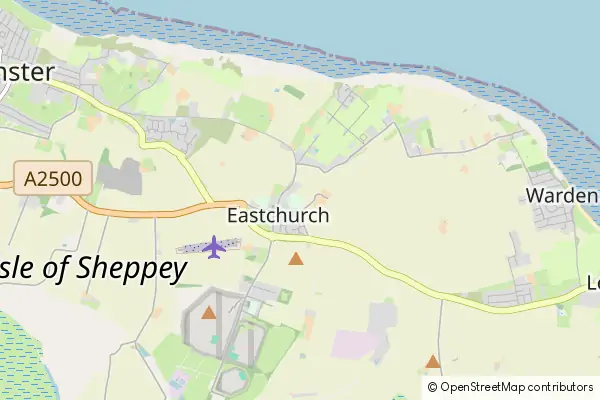 Karte: Eastchurch • © OpenStreetMap contributors Karte Eastchurch
