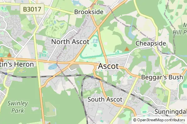 Karte: Ascot • © OpenStreetMap contributors Karte Ascot