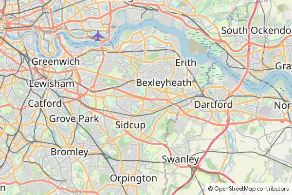 Karte: Bexley • © OpenStreetMap contributors Karte Bexley
