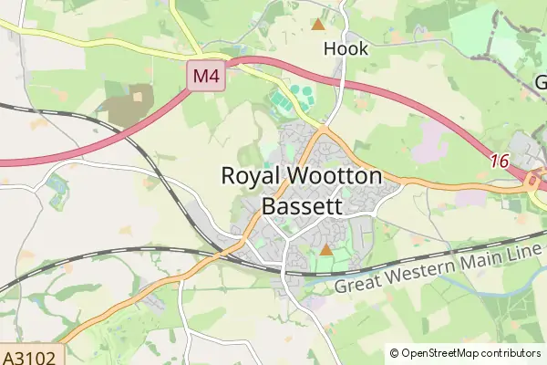 Karte Royal Wootton Bassett