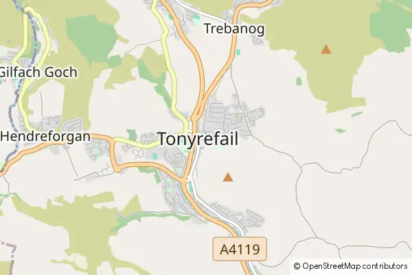 Karte: Tonyrefail • © OpenStreetMap contributors Karte Tonyrefail