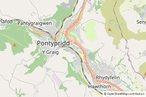 Karte Pontypridd