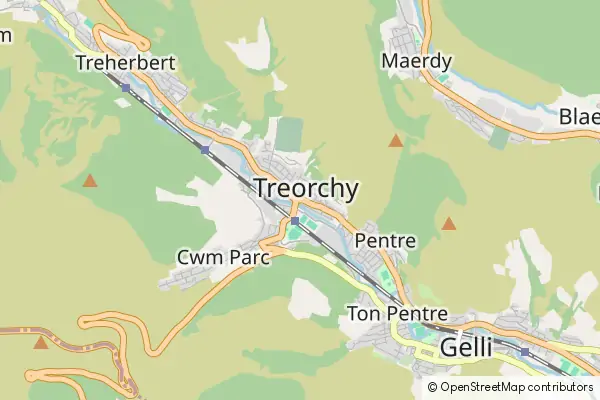 Karte Treorchy