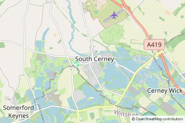 Karte South Cerney