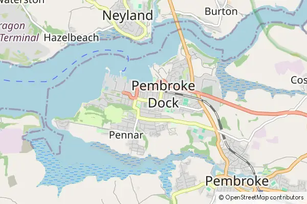 Karte Pembroke Dock