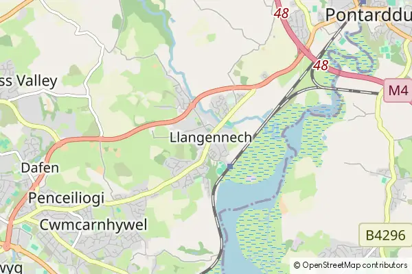 Karte Llangennech