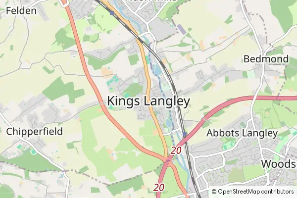 Karte Kings Langley