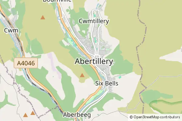 Karte Abertillery