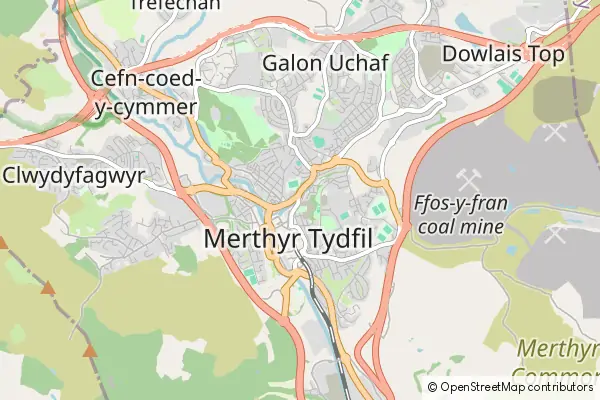 Karte Merthyr Tydfil