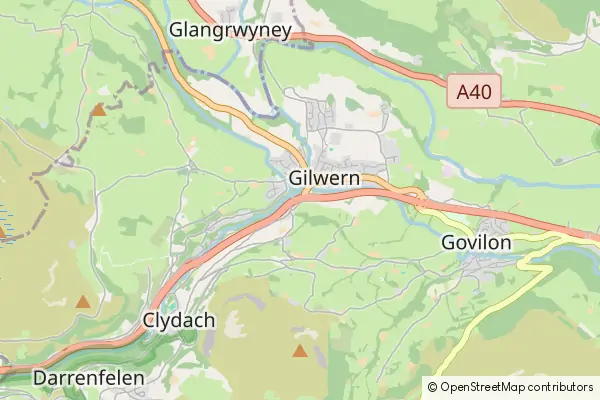 Karte: Gilwern • © OpenStreetMap contributors Karte Gilwern