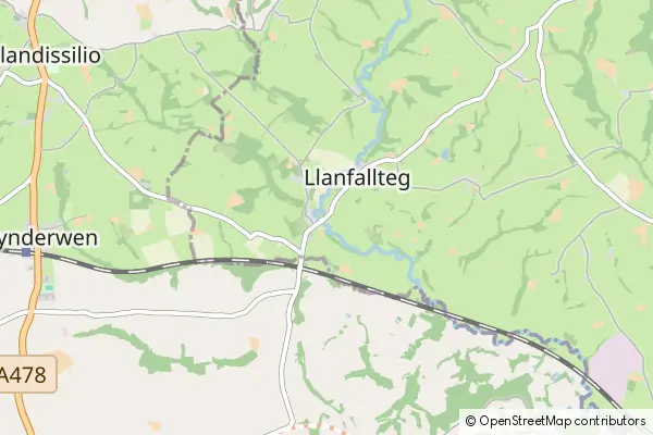 Karte Llanfallteg