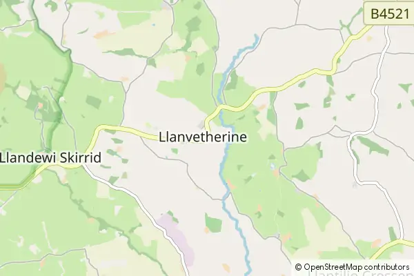 Karte Llanvetherine