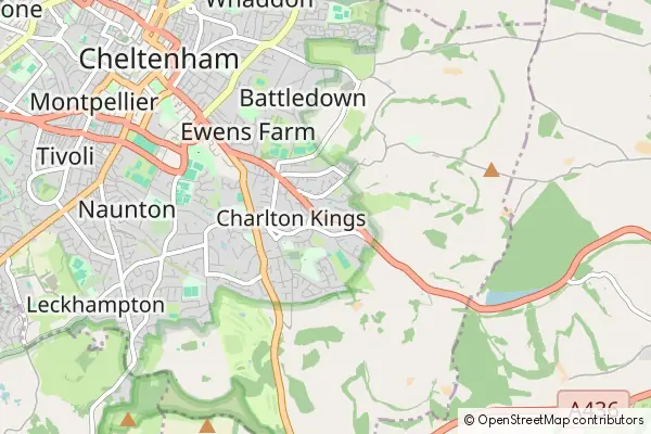 Karte: Charlton Kings • © OpenStreetMap contributors Karte Charlton Kings