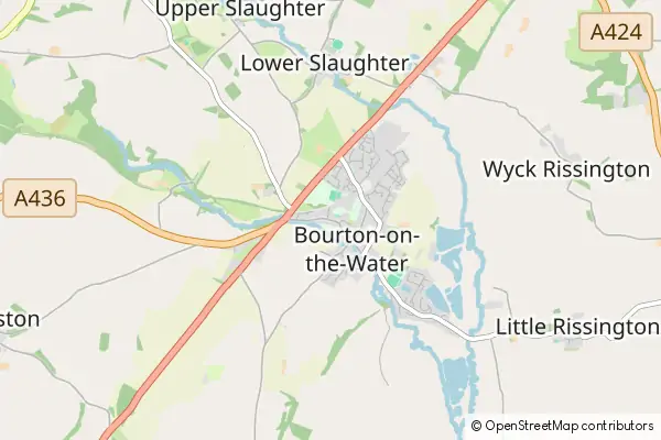 Karte Bourton-on-the-Water