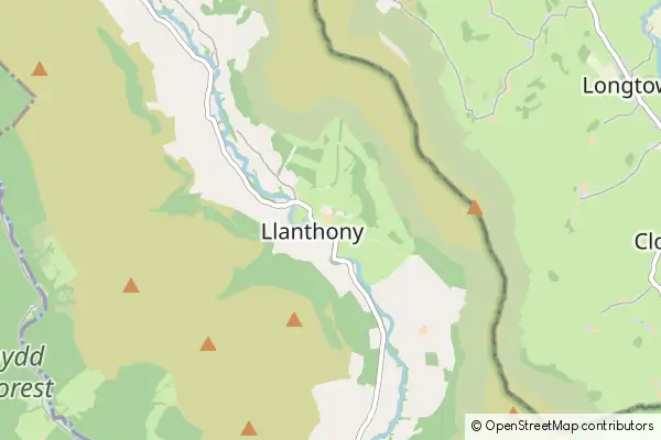 Karte Llanthony