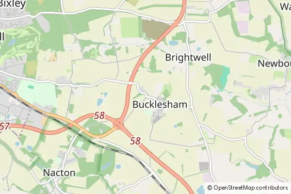 Karte: Bucklesham • © OpenStreetMap contributors Karte Bucklesham