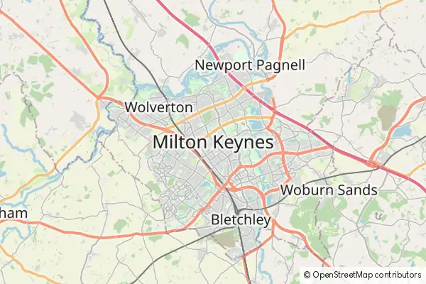 Karte Milton Keynes