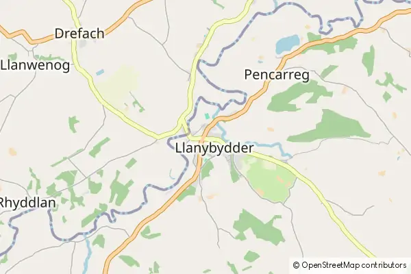 Karte Llanybydder