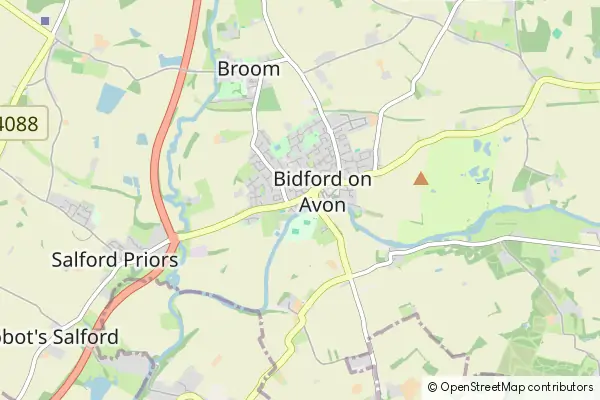 Karte Bidford-on-avon